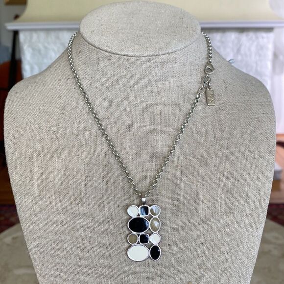 Foxy Originals Matching Set Necklace & Ring Silver Tone & Enamel - Picture 4 of 13